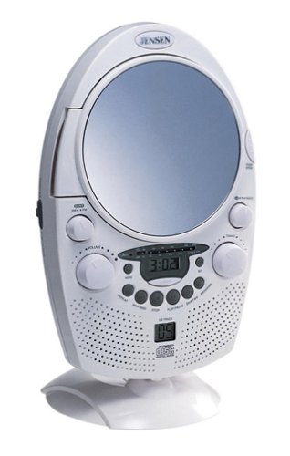 Jensen JCR-550 Shower CD Player/Clock Radio with Fog-Free Mirror