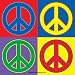 Warhol Style Peace Sticker