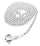 1.5mm Sterling Silver 18' Bead or Ball Chain Necklace