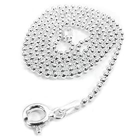 1.5mm Sterling Silver 20" Bead or Ball Chain Necklace