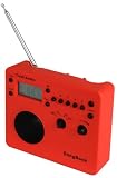 Tivoli Audio SongBook AM / FM Alarm Clock Travel Radio, Red
