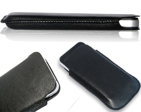 Genuine Slim Leather Case for Apple iPhone 4 4G 4S Black Genuine Slim Leather Case for Apple iPhone 4 4G 4S Black