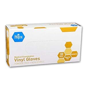 Photo 1 of Medpride Powder-free Vinyl Exam Gloves
 10 PACK 