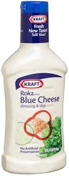 Kraft Roka Blue Cheese Dressing & Dip, 16-Ounce Plastic Bottles (Pack of 6)