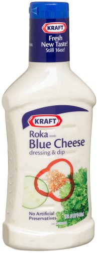 Kraft Roka Blue Cheese Dressing & Dip, 16-Ounce Plastic Bottles (Pack of 6) by Kraft