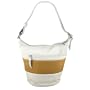 Coach 13357 Rugby Duffel Tote Leather Handbag in White and Tan