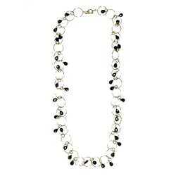 Teardrops Link Necklace - Black
