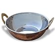 Indian Copperware Serving Karahi Handmade Tableware Pan