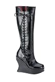 BRAVO-100, 5'' Gothic Platform Wedge Knee Boot, Demonia by Pleaser USA