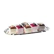 Point a la Ligne Set of 6 Square Petit Four Candles on Tray