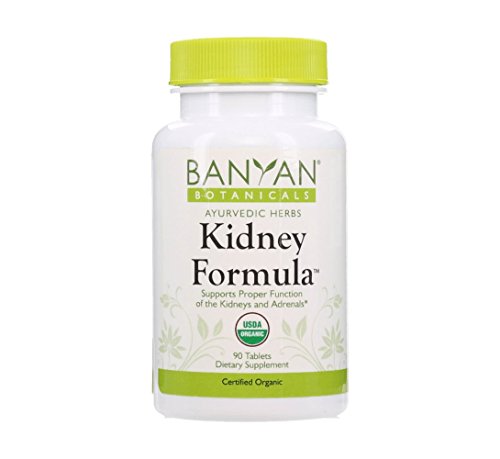 Banyan Botanicals Kidney Formula - Certified Organic, 90 Tablets - Supports Proper Function of the Kidneys and Adrenals