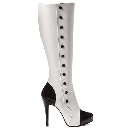 Womens La420-Buttons 4Pu&Patent Knee With 1