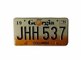 Geroriga black numbers with orange fade with peach License Plate