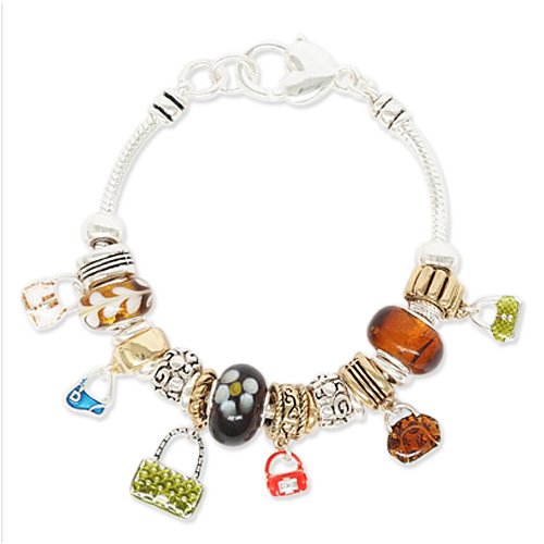 Handbag Theme Designer Style Charm Bracelet Fashion Jewelry