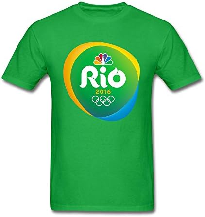 Kizhi Men's NBC 2016 Rio Olympics Logo T-shirt Forest Green M
