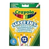 Crayola 03.7509DM - 12 Supertips Filzstifte einfach auswaschbar