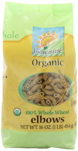 bionaturae Organic Whole Wheat Elbows, 16-Ounce Bags (Pack of 12)