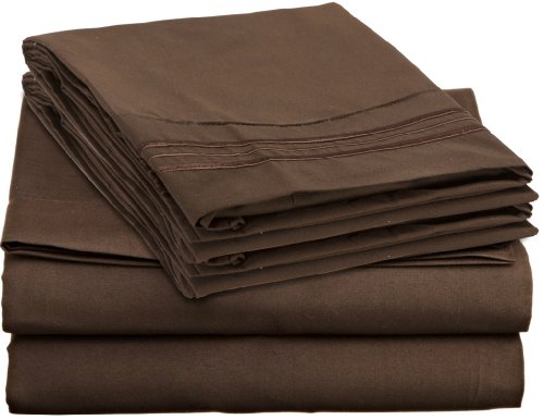 Clara Clark Premier 1800 Series 4pc Bed Sheet Set - Cal King, Chocolate Brown, Clara Clark Premier 1800 Series 4pc Bed Sheet Set - Cal King, Chocolate Brown,