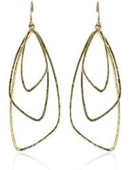 Shaesby "Mariposa" 14k Yellow Gold Triple Forged Fan Earrings