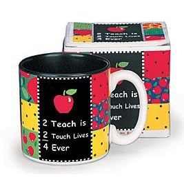 2 Teach is 2 Touch Lives Teacher Coffee Mug Inexpensive Gift Item by A+ Teacher Collection