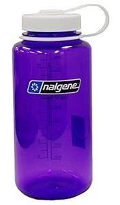 Nalgene BPA Free Tritan Wide Mouth Water Bottle, 1-Quart, Purple