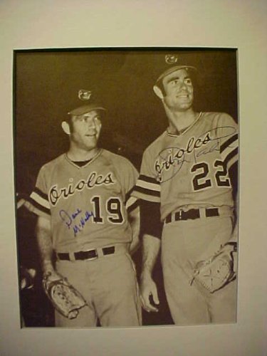 Jim Palmer & Dave McNally Baltimore Orioles Autographed 11 X 14 Professionally Matted Black & White Photo With A Personally Obtained Autograph Directly From The Player