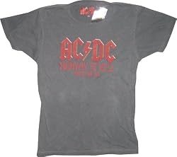 AC/DC Gray Highway to Hell World Tour 1979 T-Shirt Tee