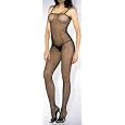 Extreme Hoisiery Fishnet Bodystocking, Black One Size