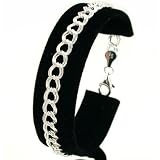 Sterling Silver Double Link Charm Bracelet 8"