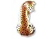 Jewelry : Clearly Charming Chettah Sterling Silver and Enamel Pin