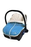 Wallaboo microfibre suede car seat footmuff blue