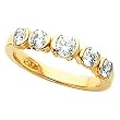 14K Yellow Gold Diamond Five-Stone Anniversary Ring - 0.80 Ct.