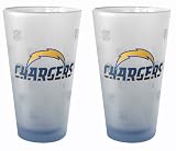 San Diego Chargers Frosted Pint Glass (16-Ounce, Set of 2)