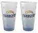 San Diego Chargers Frosted Pint Glass (16-Ounce, Set of 2)