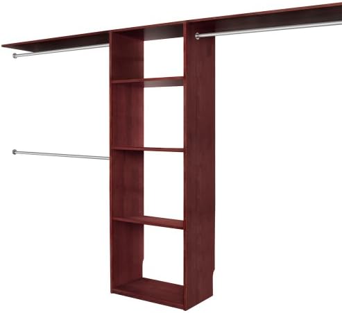 Solid Wood Closets C16CHY 16-Inch Depth Closet Organizer System, Cherry