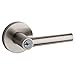 Kwikset Halifax Entry Door Handle with Lock and Key, Secure Keyed Reversible Lever Exterior, Doorlock, For Front Entrance and Bedrooms, Polished Chrome, Pick Resistant Smartkey Rekey Security
