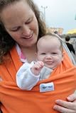 Sleepy Wrap Classic Wrap Baby Carrier, Orange, 0-18 Months
