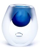 100% Handcraft Murano Glass Art Handblown Glass Blue Sommerso