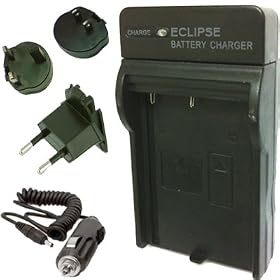 Eclipse CANON LP-E5, LPE5 Chargeur de Batterie pour Canon EOS 450D, EOS 500D, EOS 1000D, EOS Kiss X2, Rebel Xsi avec EURO UK US Voyage Plugs (Livraison gratuite)