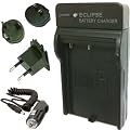 Eclipze NP-BG1, NP-FG1 Batterie Chargeur pour Sony cam�ra Cyber-shot DSC-H10, DSC-H3, DSC-H50 DSC-H7, DSC-H9, DSC-T100, DSC-T20, DSC-W100, DSC-W120, DSC-W130, DSC-W150, DSC-W170, DSC-W200, DSC-W210, DSC-W220, DSC-W30, DSC-W300, DSC-W35, DSC-W40, DSC-W50, DSC-W55, DSC-W70, DSC-W80, DSC-W85, DSC-W90, DSC-WX1 avec EURO UK US Voyage Plugs (Chargeur rapide)