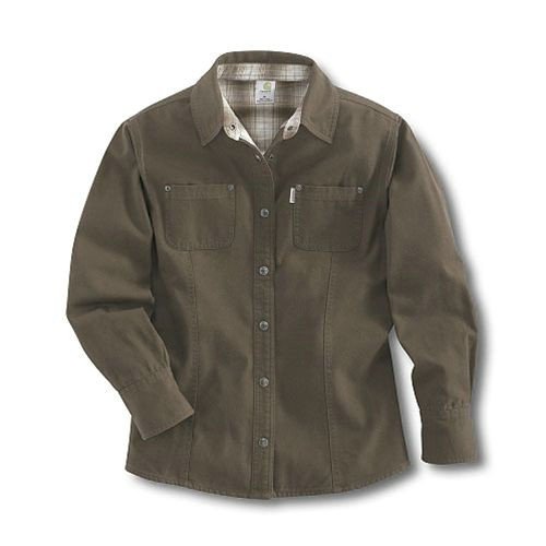 Buy Carhartt Ladies Canvas Shirt Jacket - Flannel Lined by Carhartt