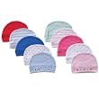 Luvable Friends Cap, 5 Pack, Pink, 0-6 Months