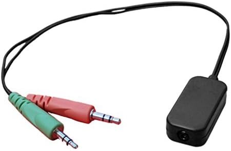 Audicom 2.5mm Phone Headset to PC Adapter - Converts 2.5mm Headphone to Dual Mic/Audio 3.5mm Stereo Y Splitter Cable Box for Computer Laptop Skype Voip Online Chatting/Music (H25-BPC35B)