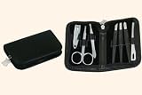 Manicure set - 7 piece set in matt black soft case