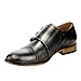 UV SIGNATURE EA27 Men's Chic Cap Toe Monk Strap Dress Shoes Run Half Size Big