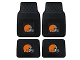 A Set of 4 NFL Universal Fit Front and Rear All-Weather Floor Mats - Cleveland Browns