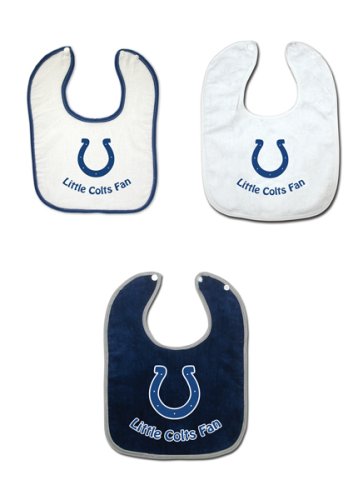 Indianapolis Colts 3 Pack Snap Bib Set