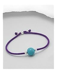 Purple Stretch bracelet In Sterling Silver Bracelet