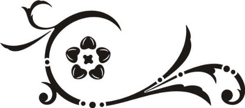 Imagen 2 de Etiqueta de la pared e18 tribales hojas de la vid floral 120x53 cm