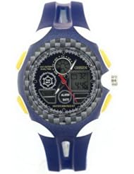 Ohsen YI-AD1131-2 Dual Time Waterproof Shock Resistant Stopwatch Fashion Sport Women Watches Blue